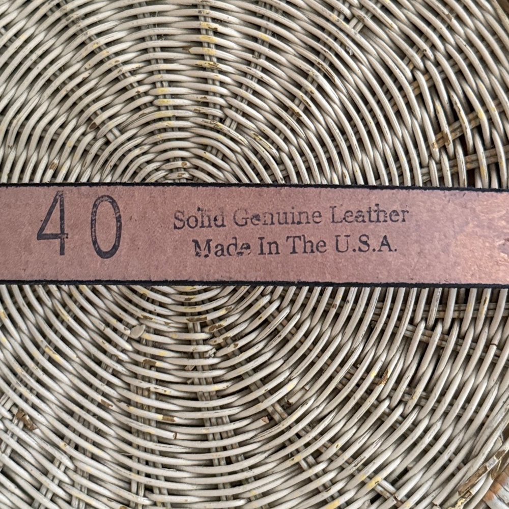 Genuine Leather Brown Belt with Silver Buckle - Picture 4 of 5